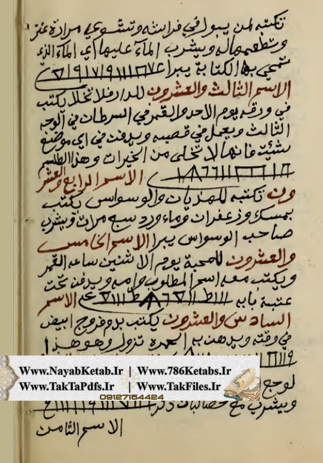 در باب علم صناعته, جواهر نفیس, علم طلسمات
