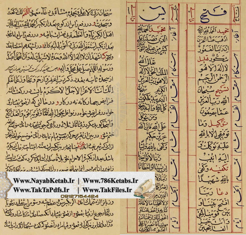 قرائت قرآن, ختم سوره, اسماء و اذکار